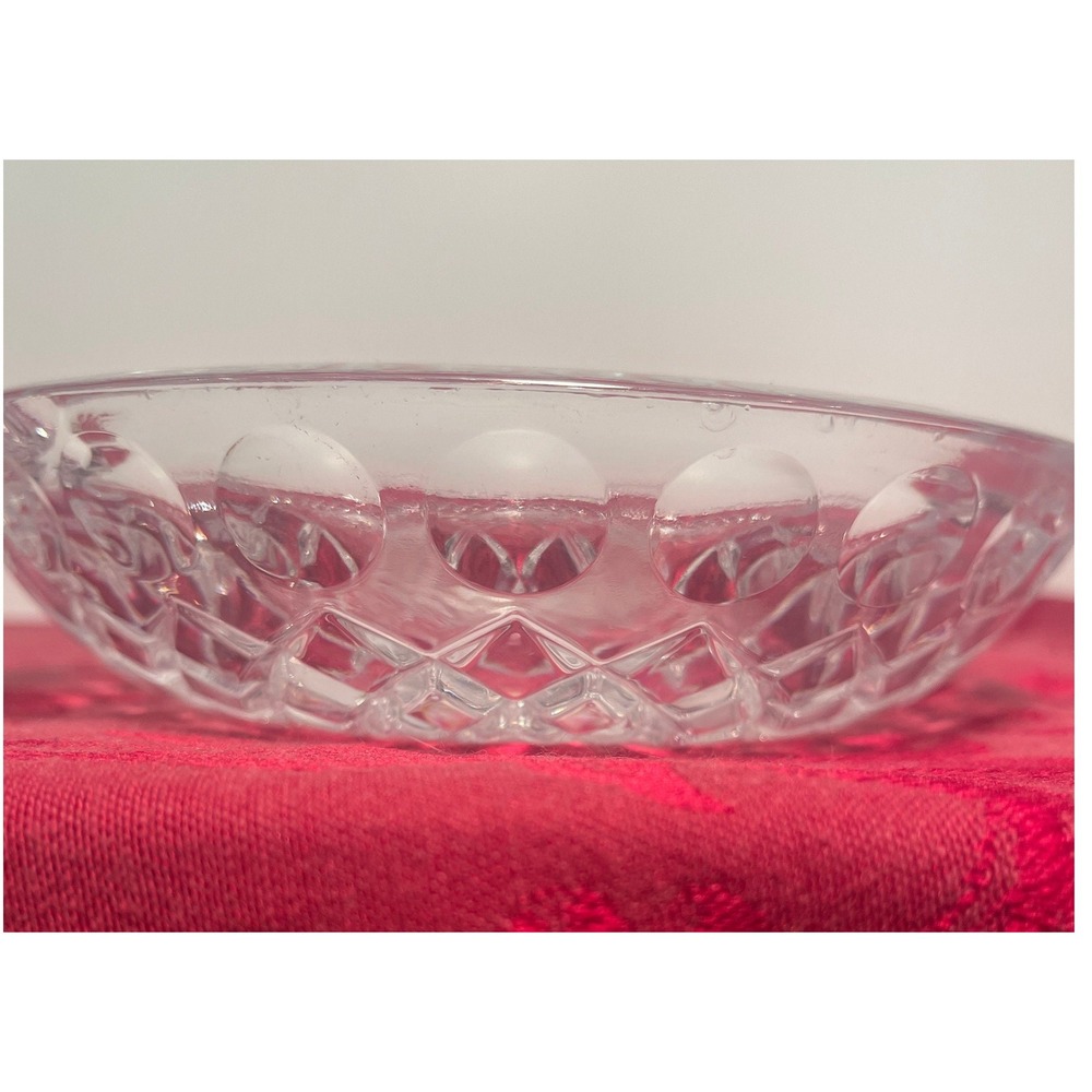 Vintage Princess House Crystal Ashtray Royal Highlights Diamond Pattern 7" Heavy - Picture 9 of 9
